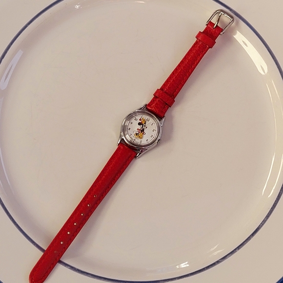 Vintage Disney Minnie Mouse Quartz Watch Lorus V515-6080 1980s - Picture 9 of 13